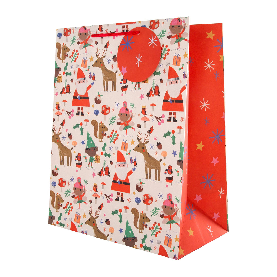 Christmas Gift Bags Pack of 3 in 3 Festive Santa & Reindeer