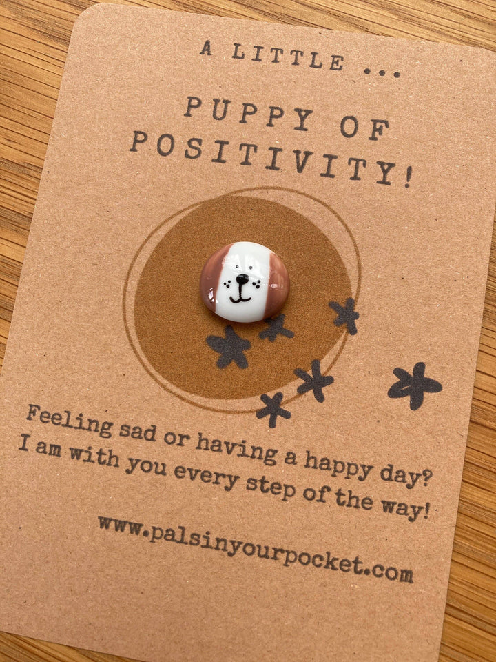Puppy Of Positivity Comfort Pocket Pebble For Anxiety