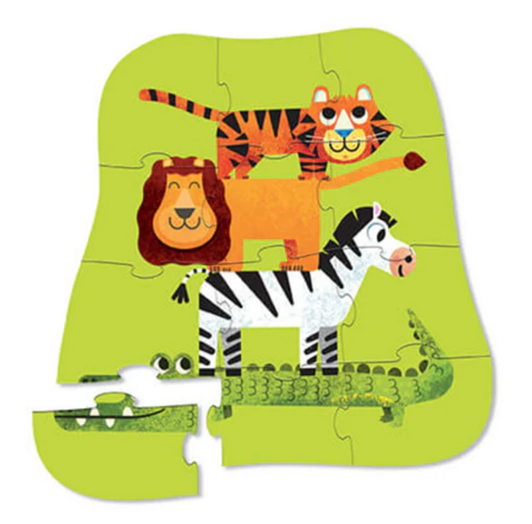 12-pc Mini Shaped Box Puzzles Jungle Friends