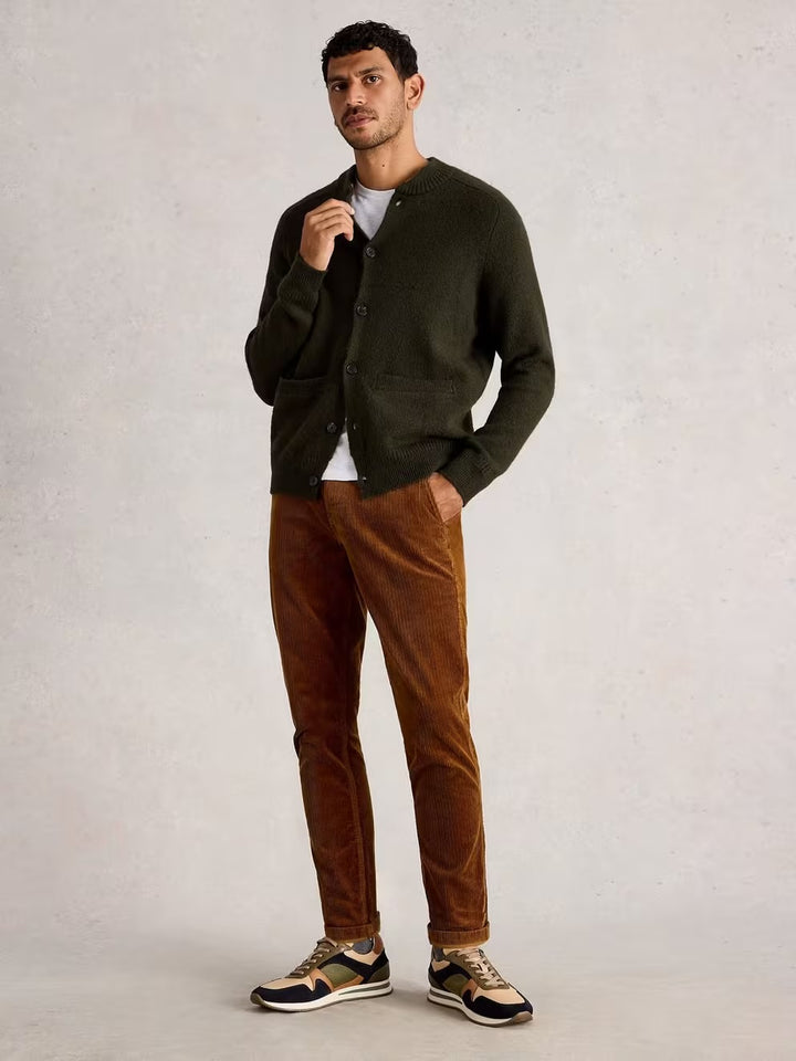 BOMBER CARDIGAN DARK GREEN