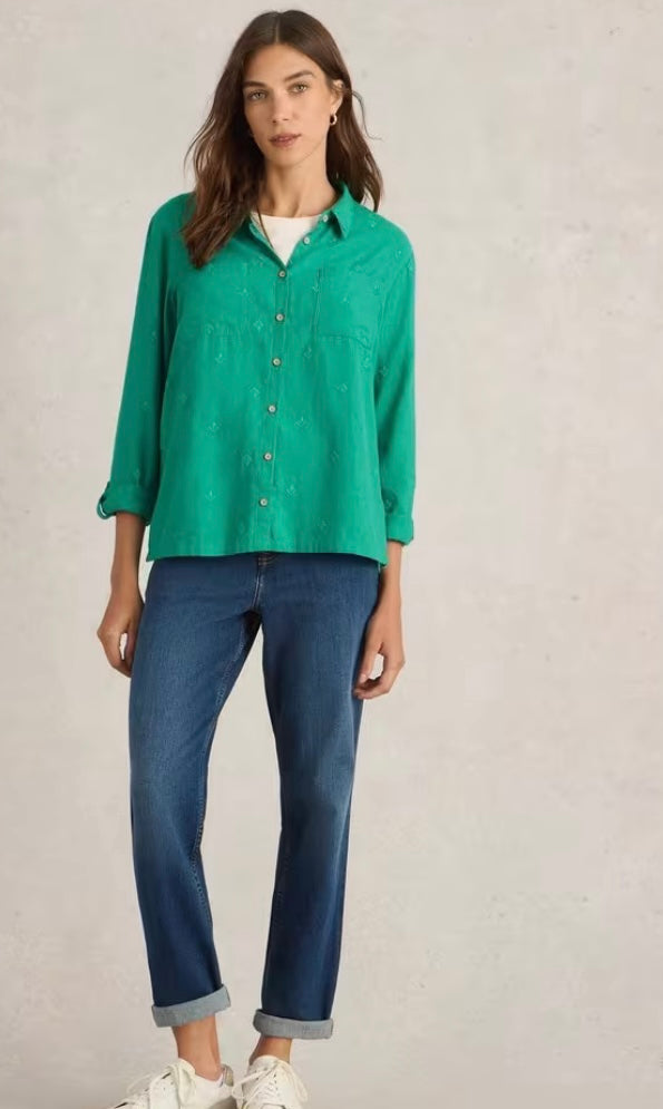 SOPHIE COTTON ORGANIC SHIRT BRIGHT GREEN