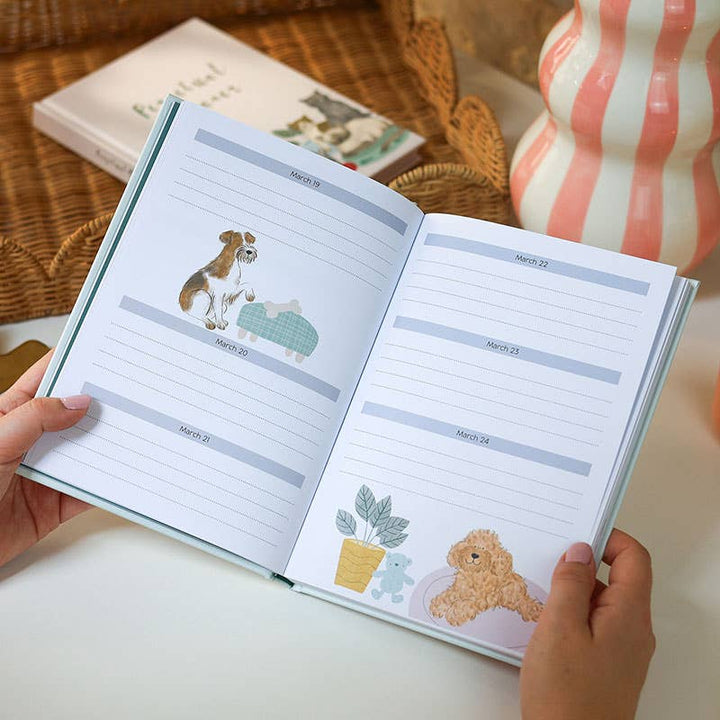 Daily Planner 2026 | Dog Themed Undated Diary | Notebook |