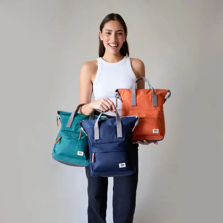 Bantry Backpack in Multi Stripe Canvas: Small