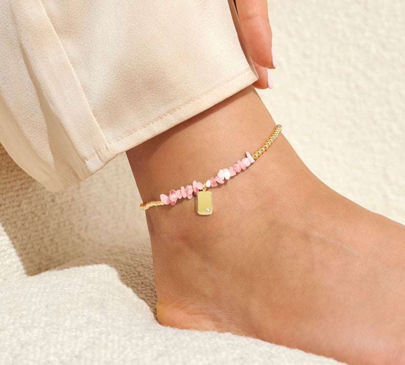 PINK CRYSTAL ANKLET