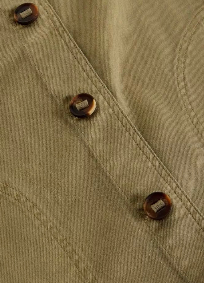 EDEN DENIM JACKET KHAKI GREEN