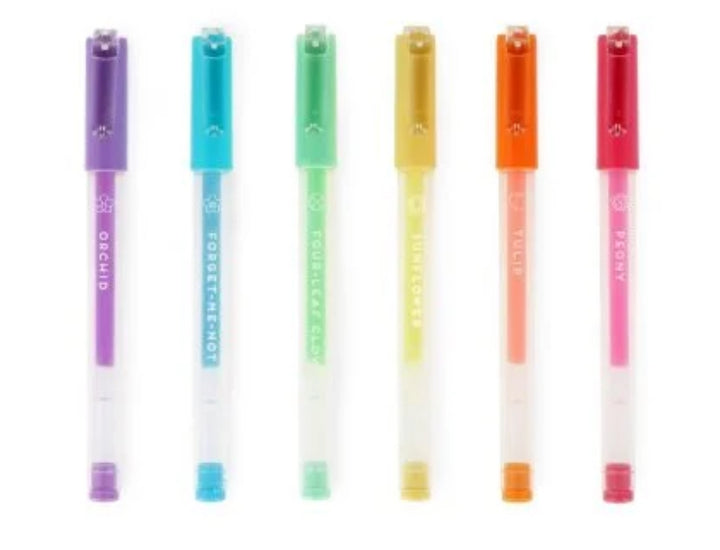 SET OF 6 MINI GEL PENS - PASTEL COLOURS