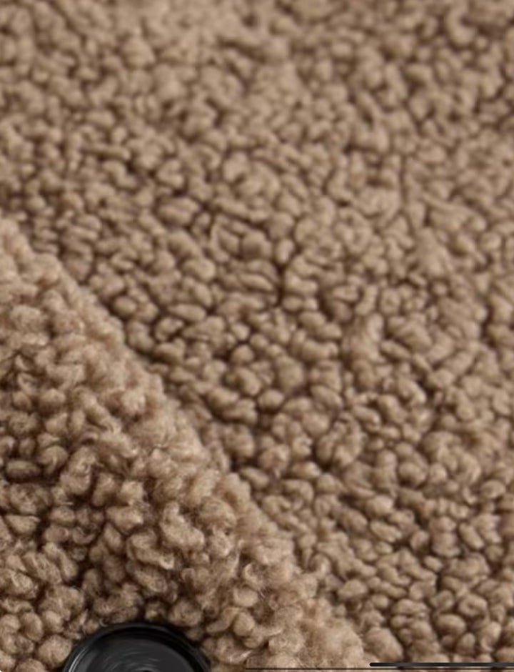 BORG GILET DARK NATURAL