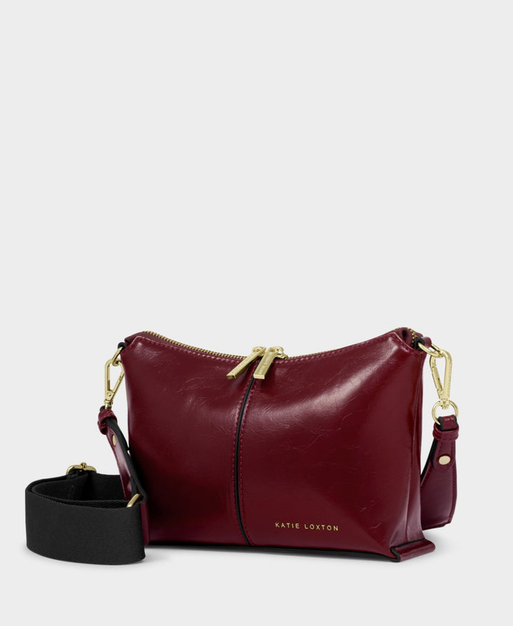 LAILA CANVAS STRAP CROSSBODY BAG| CHERRY CRACKLE