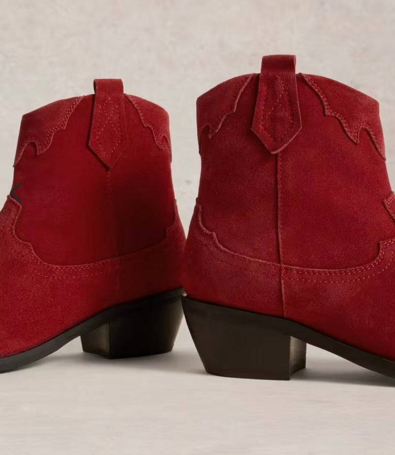 JENNY WESTERN BOOT BRIGHT RED