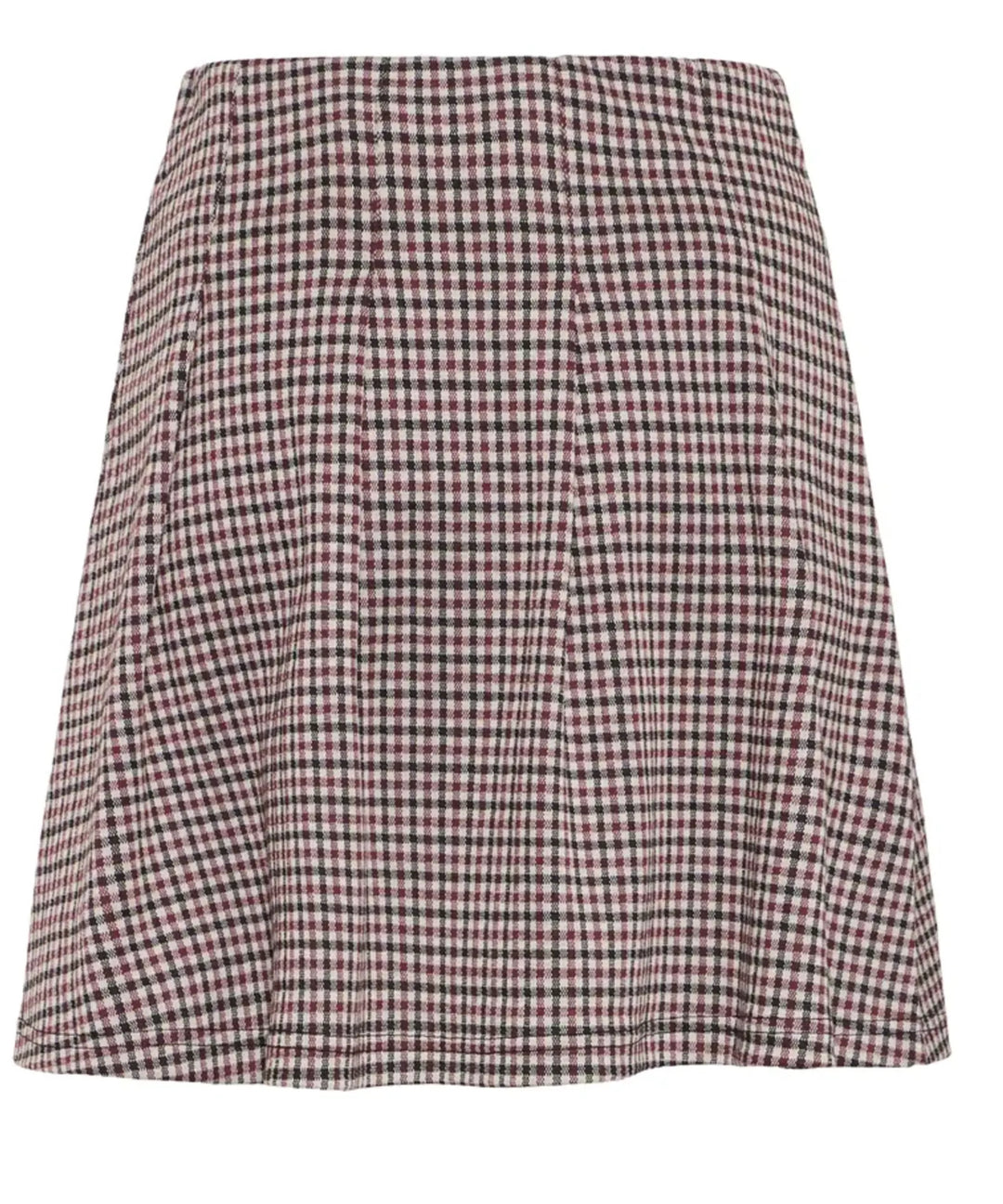 PORT ROYALE CHECK ROWAN PLEAT SKIRT