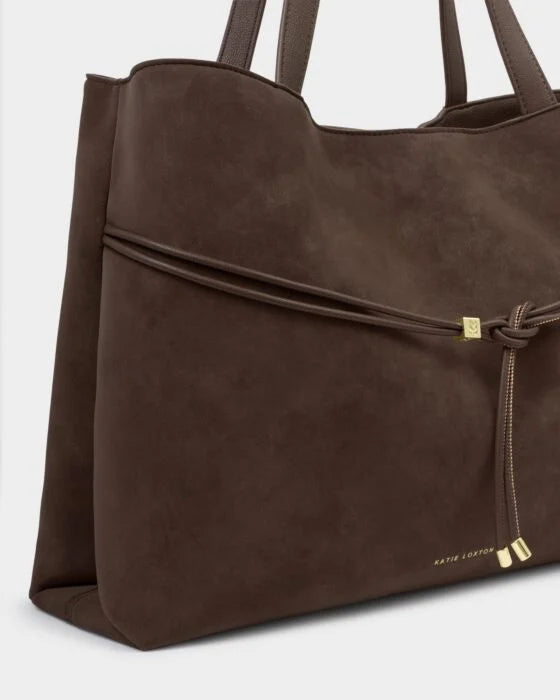LORI TOTE BAG | BITTER CHOCOLATE SUEDETTE