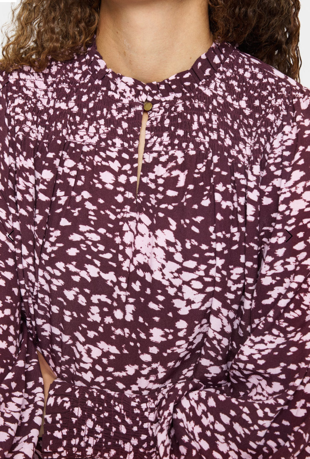 MALIKA SZ BLOUSE FUDGE SPOTTY ANIMAL