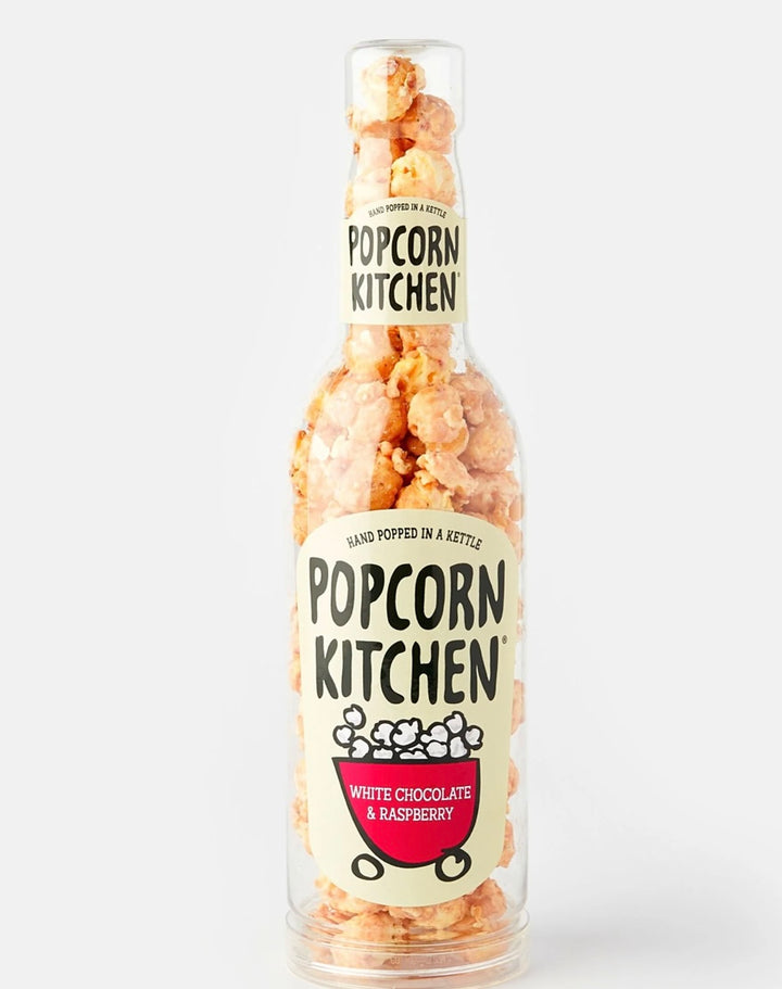 POPCORN KITCHEN WHITE CHOCOLATE & RASPBERRY GIFT BOTTLE 80G