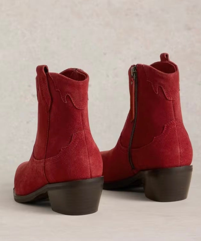 JENNY WESTERN BOOT BRIGHT RED
