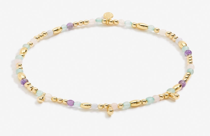 GOLD MULTI STONE ANKLET