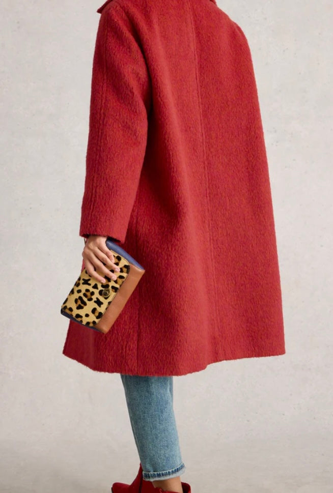 KELSEY WOOL BLEND COAT BRIGHT RED