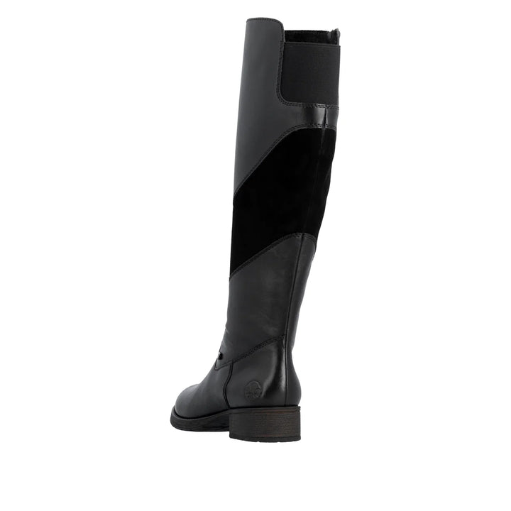 Rieker Women's Black Leather Tall Boots Z9566-00