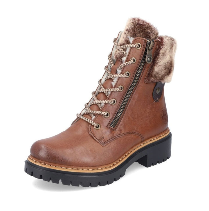 72608-24 LADIES BROWN MID HEIGHT BOOTS