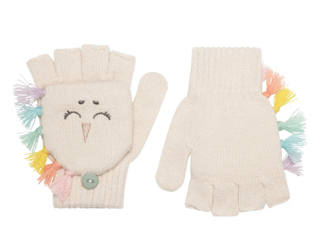 RAINBOW UNICORN KNITTED GLOVES