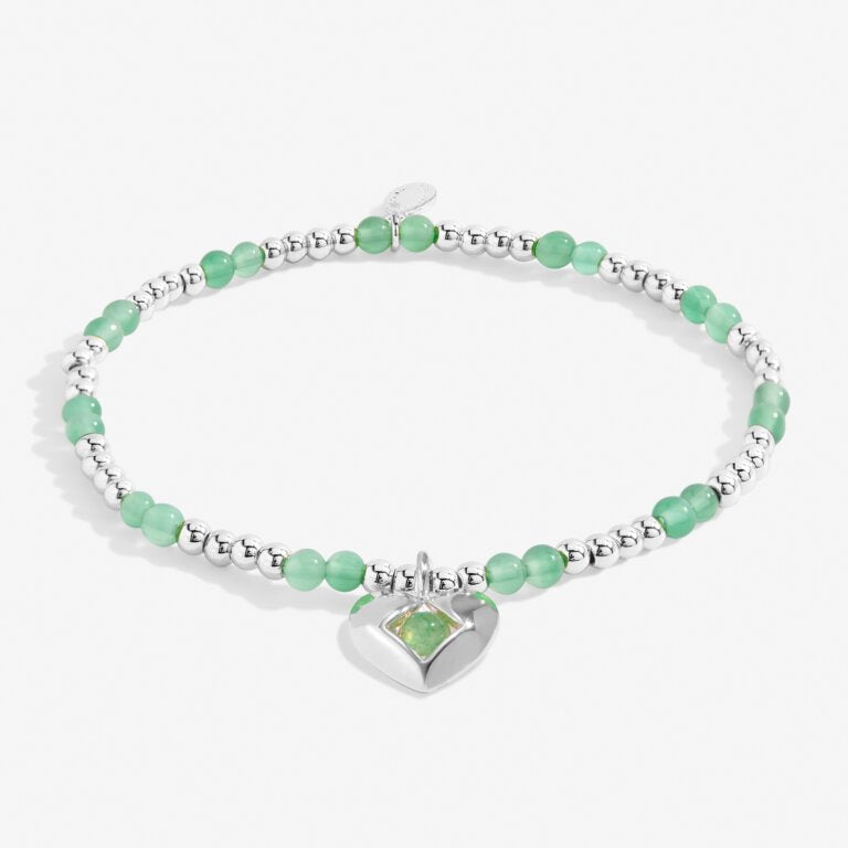 A LITTLE AUGUST ADVENTURE BIRTHSTONE SILVER PLATED BRACELET