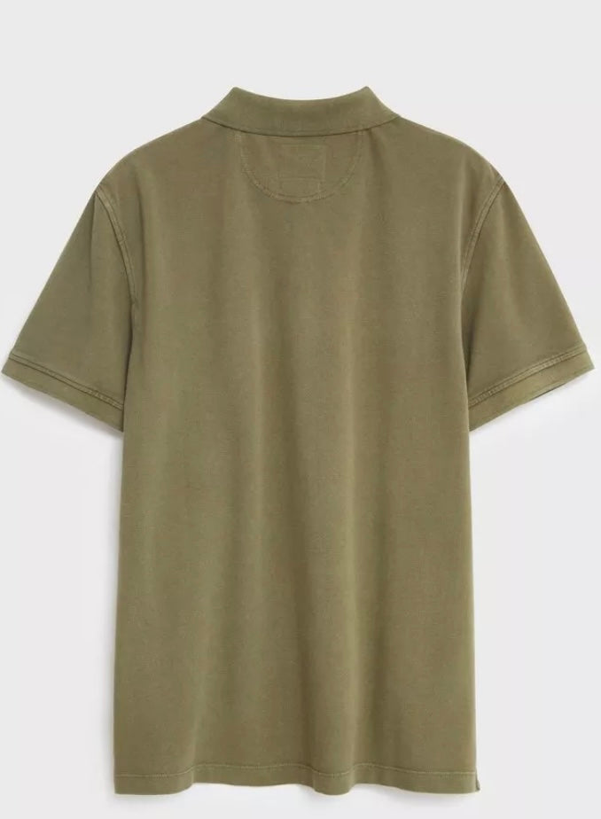 KHAKI GREEN UTILITY POLO TOP