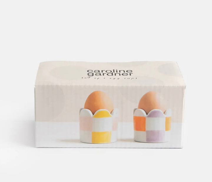 MULTI-CHECK SET OF 2 EGG CUPS