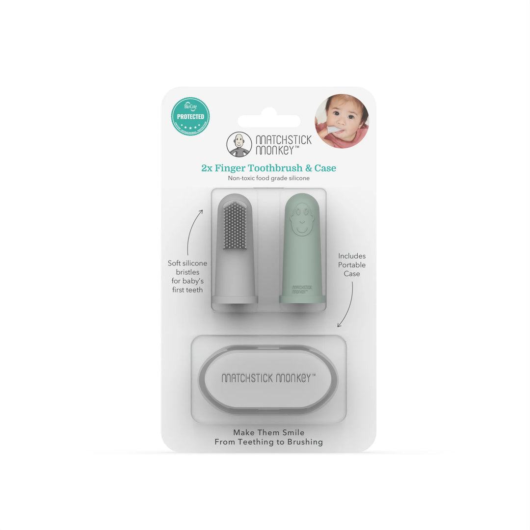 Finger Toothbrush with Carry Case