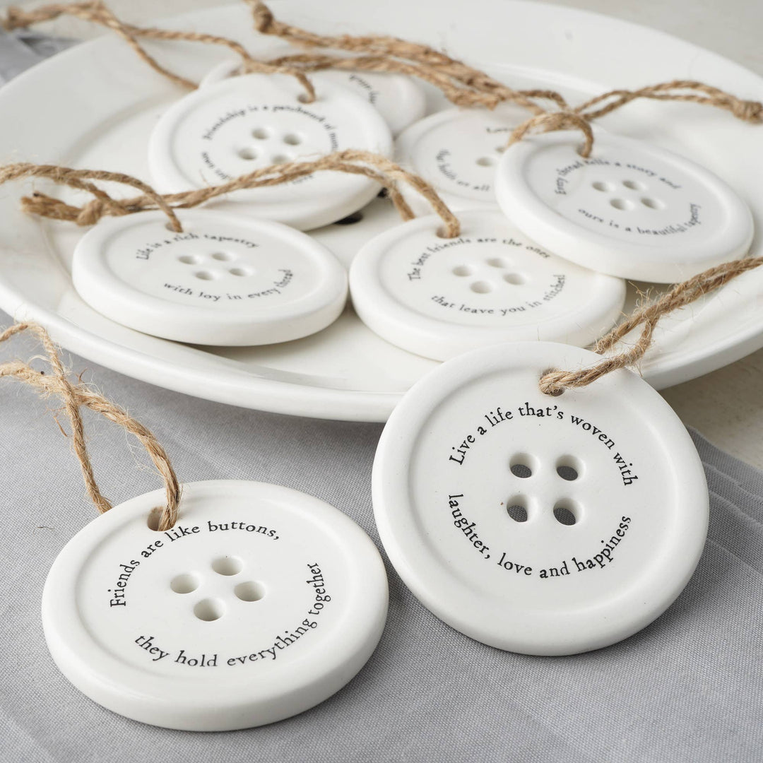 Send With Love 8 Assorted Button Hangers In Dish