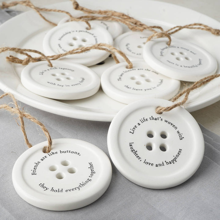 Send With Love 8 Assorted Button Hangers In Dish