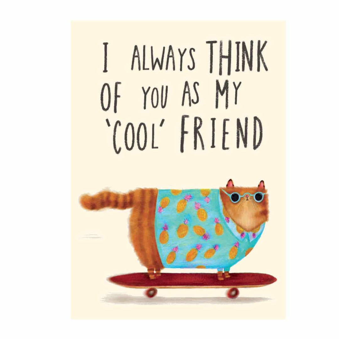 Cool Cat Friendship Greeting Card