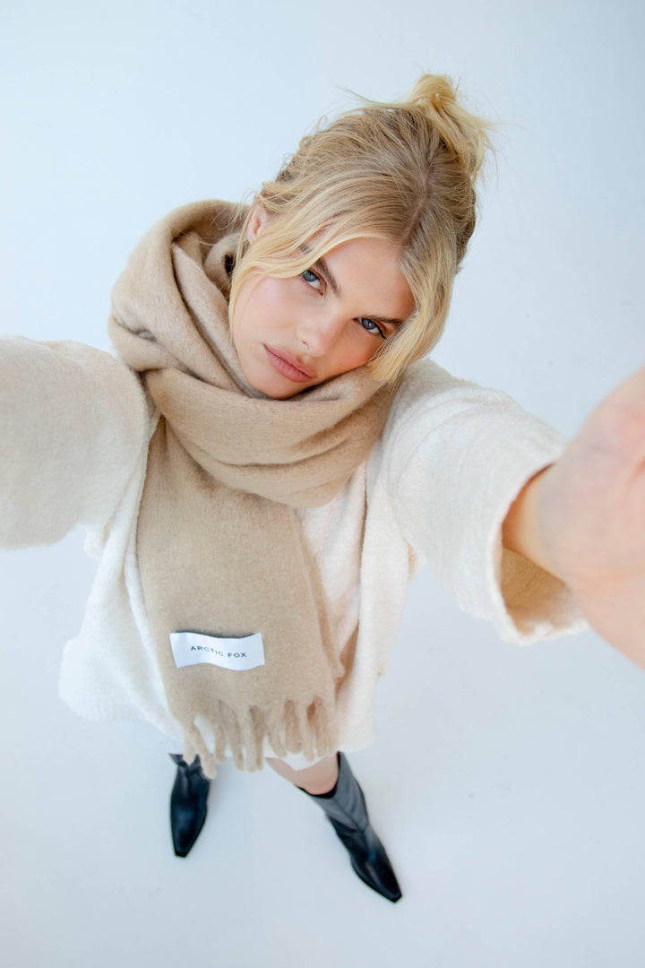 The Reykjavik Scarf - 100% Recycled - Beige - AW23