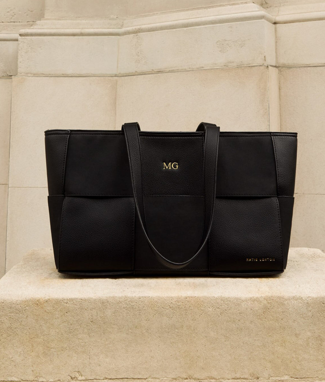 TAYA WOVEN SUEDETTE TOTE BAG | BLACK