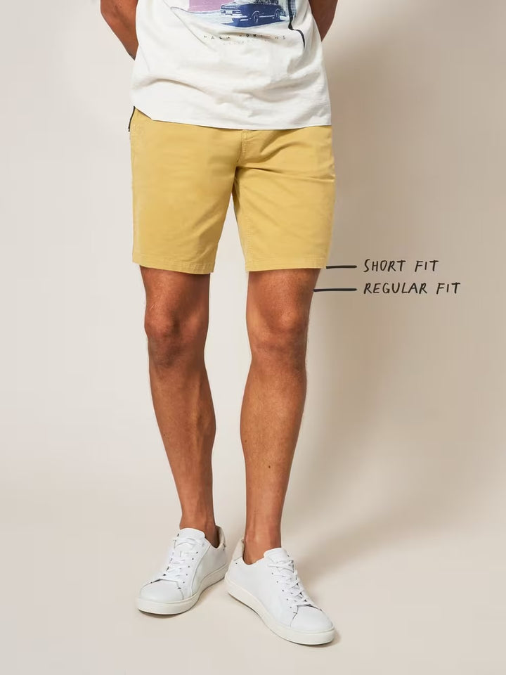 SUTTON ORGANIC CHINO SHORTS LIGHT YELLOW