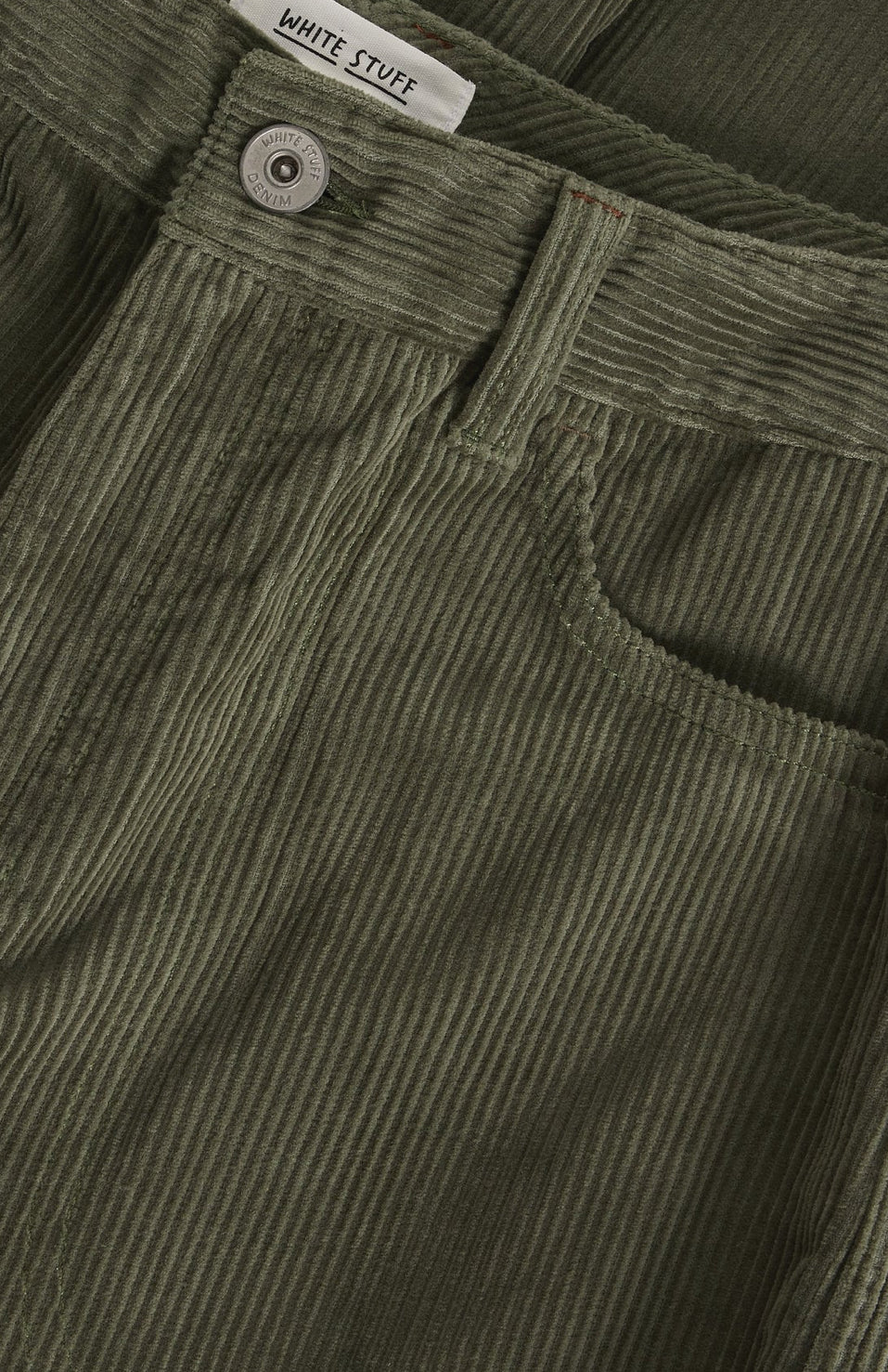 TIA CORD WIDE LEG CROP MID GREEN