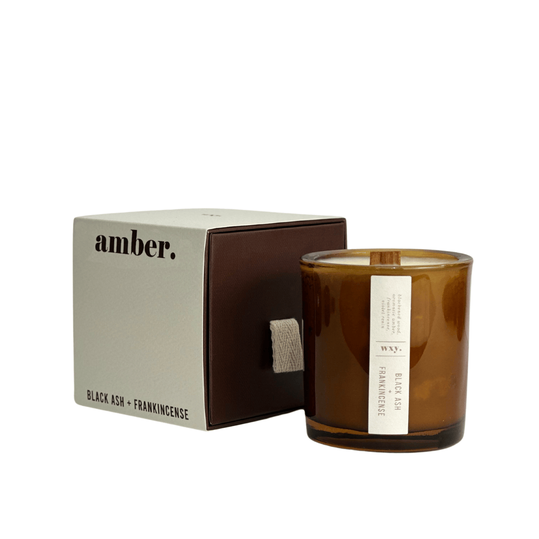 Amber 5oz Candle - Black Ash & Frankincense