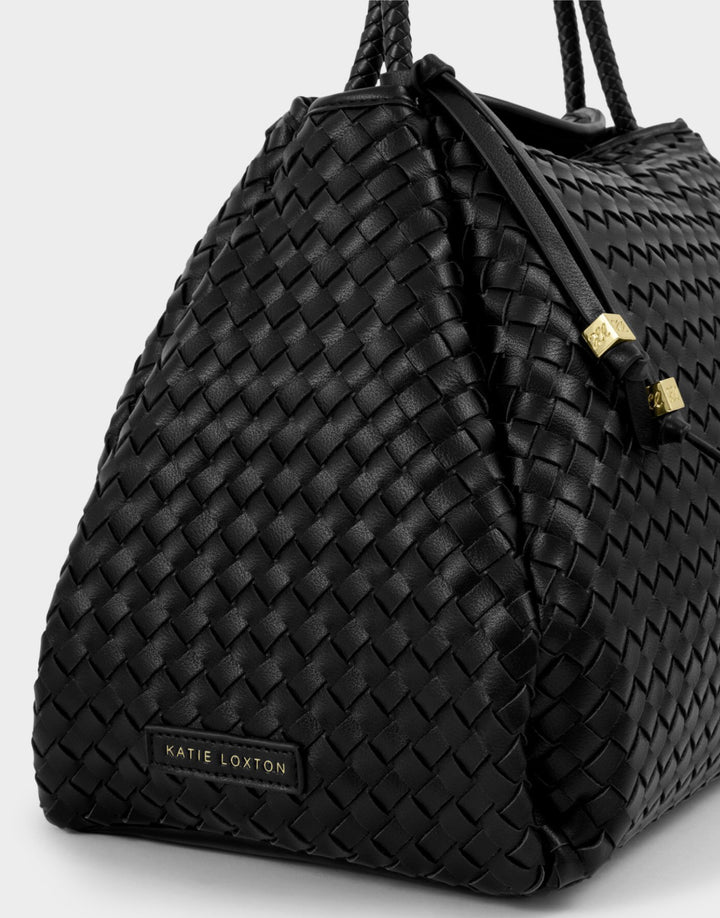 NOVA HAND WOVEN LARGE SHOULDER BLACK