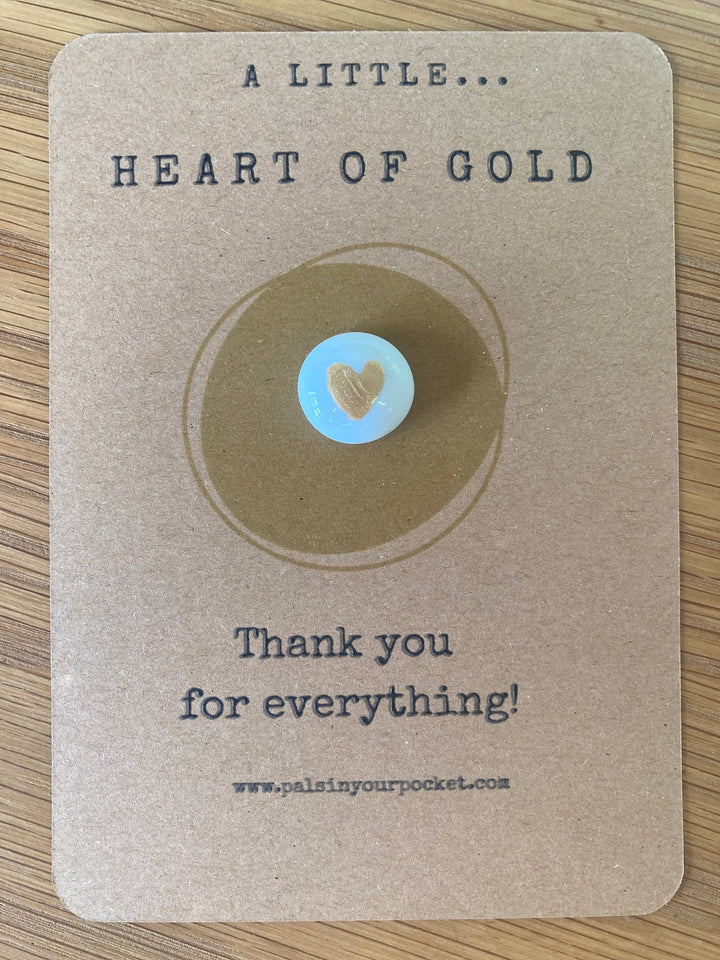 Heart Of Gold Pocket Pebble With Kraft Card And Charm: Every Step…