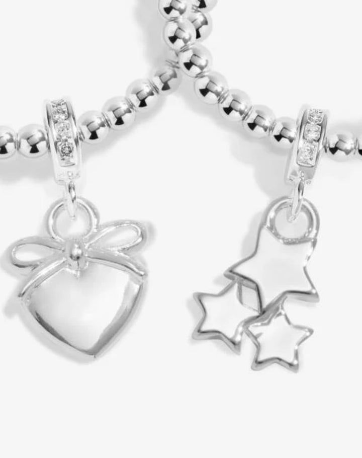 INFINITY BRACELETS MERRY CHRISTMAS SILVER PLATED