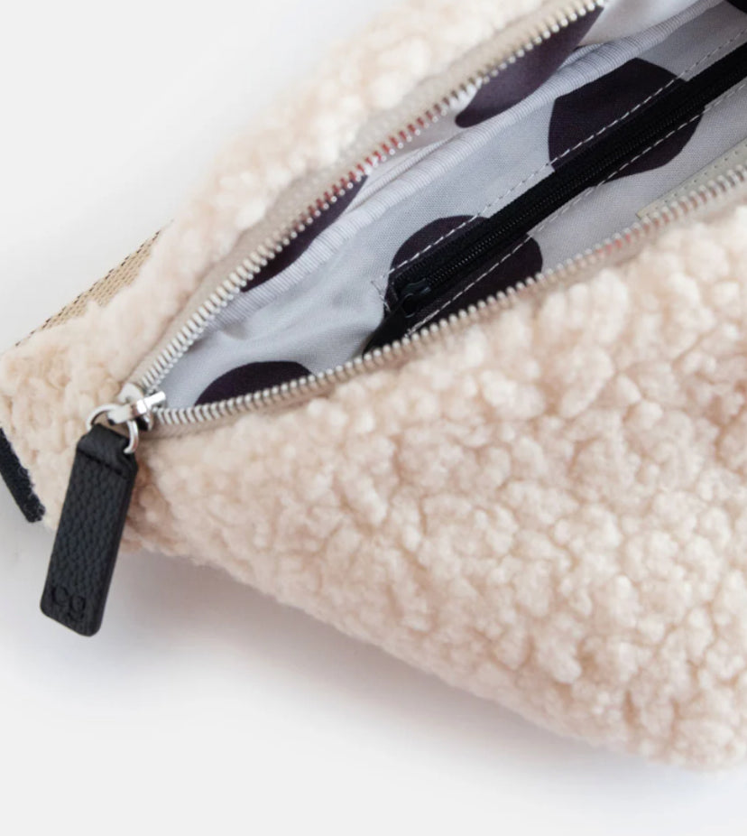 NATURAL BORG SLING CROSSBODY BAG