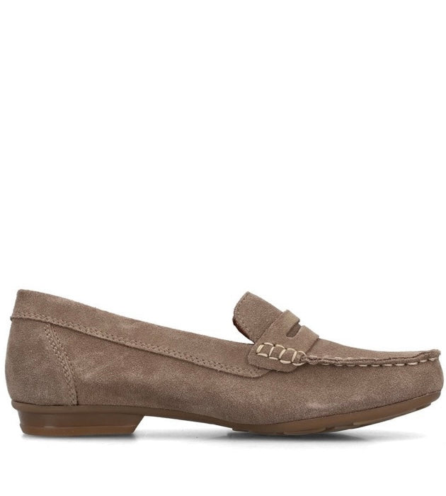 Rieker Women's Beige Suede Loafers 40051-62