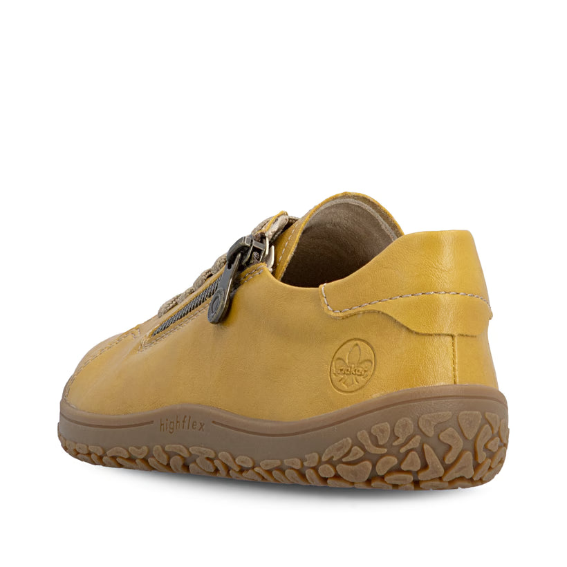Rieker Women's Yellow Lace and Zip Shoes 52301-68