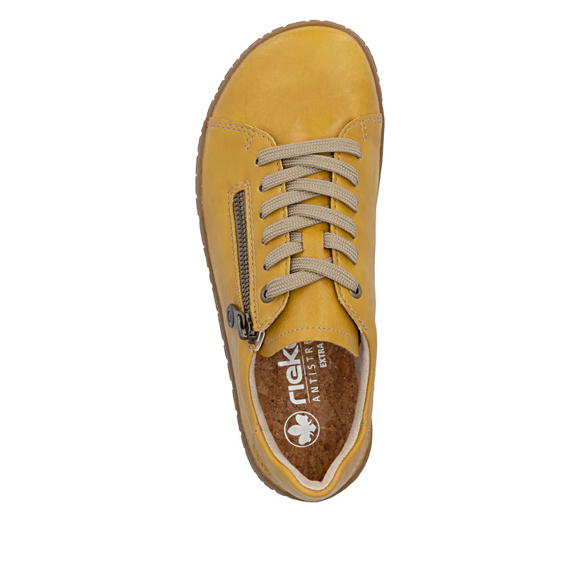 Rieker Women's Yellow Lace and Zip Shoes 52301-68