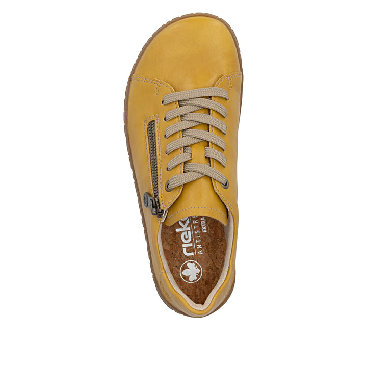 Rieker Women's Yellow Lace and Zip Shoes 52301-68