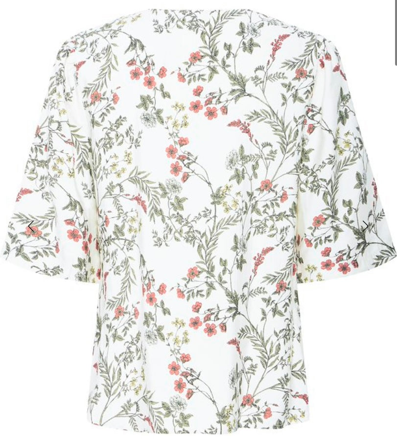 IMILDA SS BLOUSE BIRCH FLOWER MIX