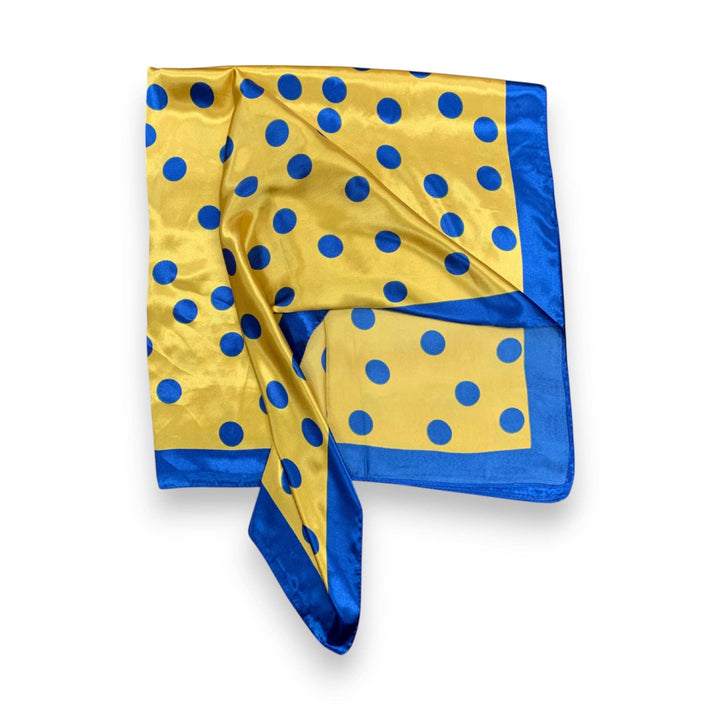 Polka Dot Pattern Silk Touch Square Scarf: Red
