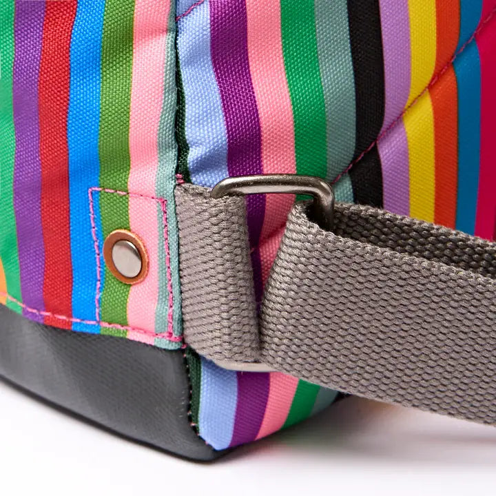 Bantry Backpack in Multi Stripe Canvas: Small