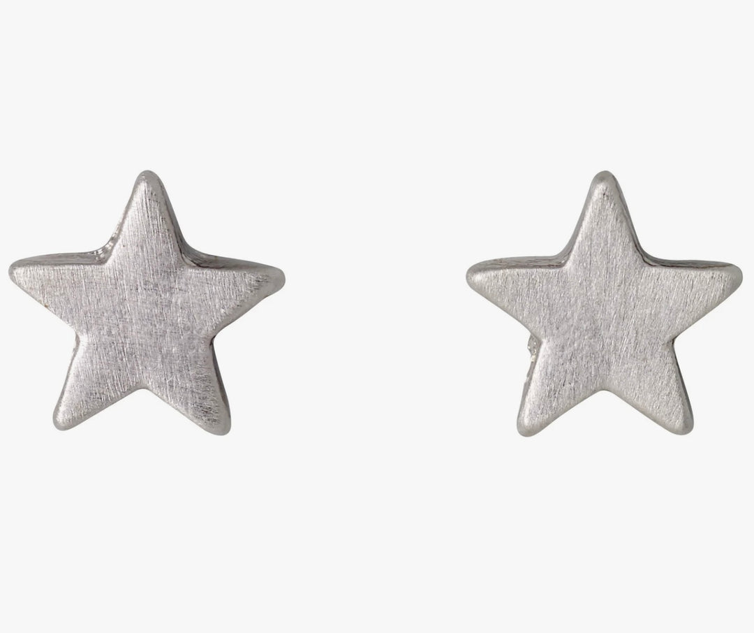AVA STAR EARRINGS SILVER PLATED