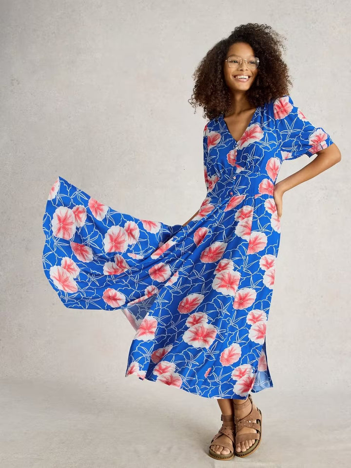 BLUE PRINT HAZEL BIAS CUT DRESS