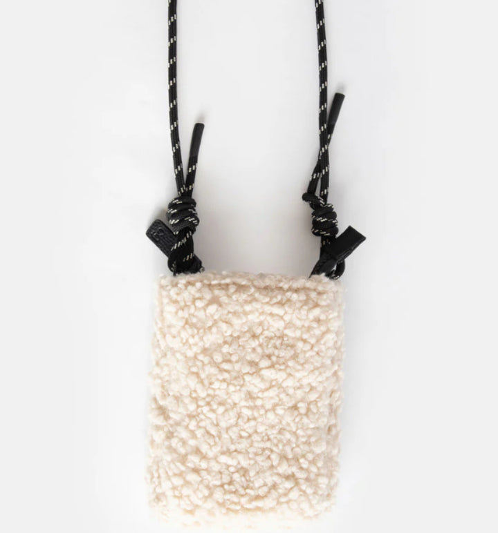 NATURAL BORG CORD PHONE BAG
