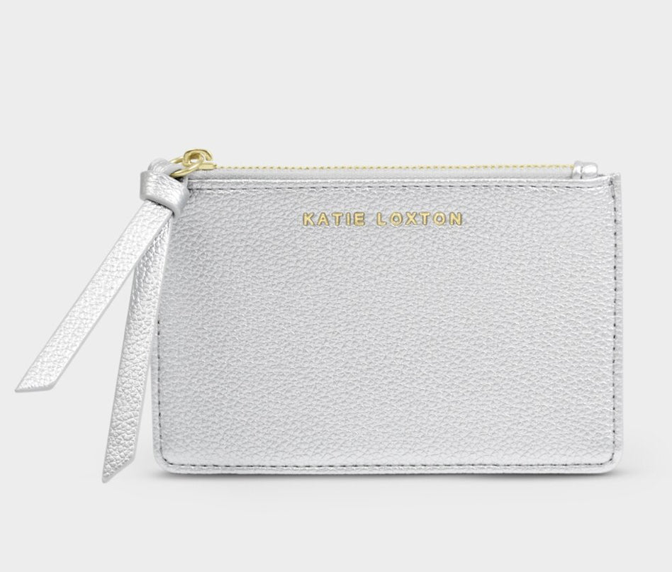 HALLIE COIN & CARD HOLDER  | SILVER